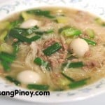 Misua with Ground Beef and Zucchini