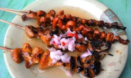 Grilled Chicken Intestine Street Food Philippines