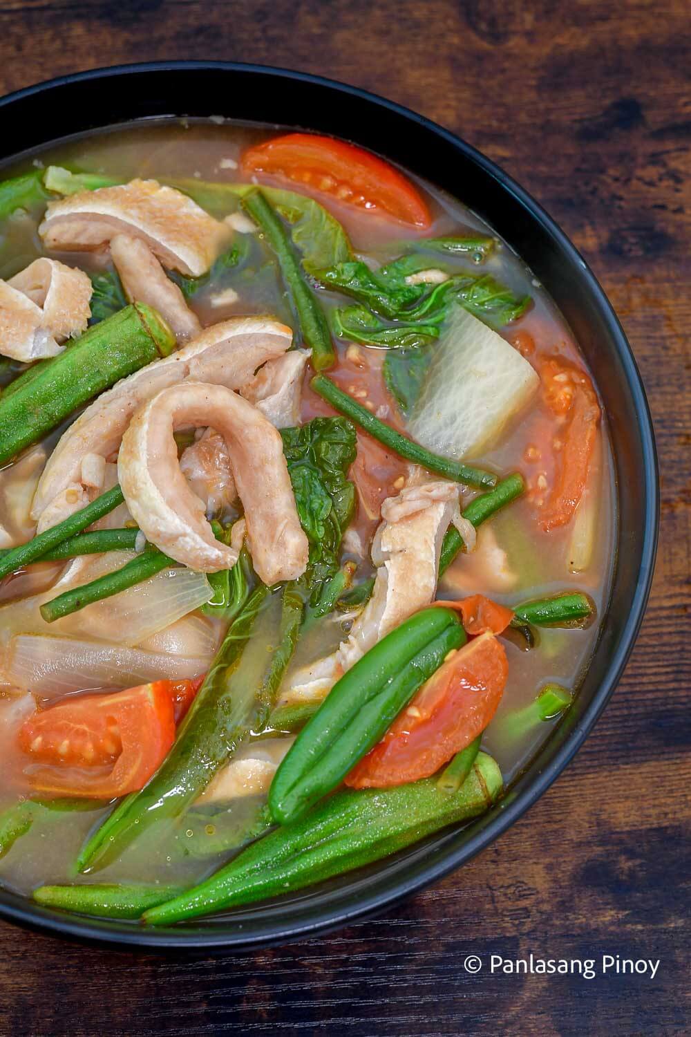 Sinigang na salmon belly recipe