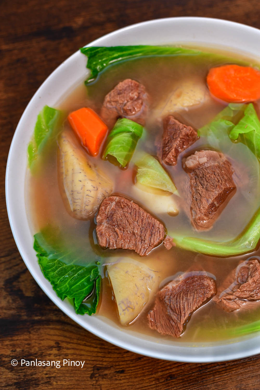 Beef nilaga with vegetables