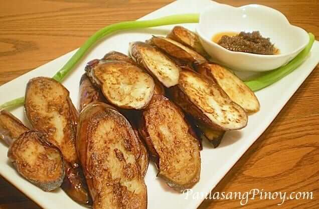 Fried Eggplant with Shrimp Paste