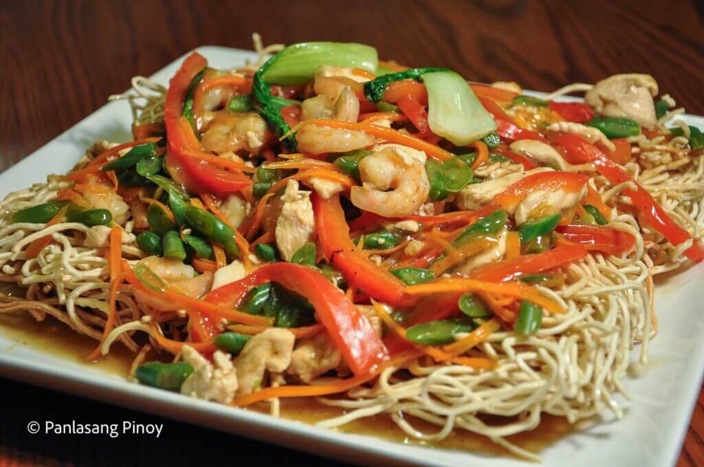 easy crispy noodles with shrimp