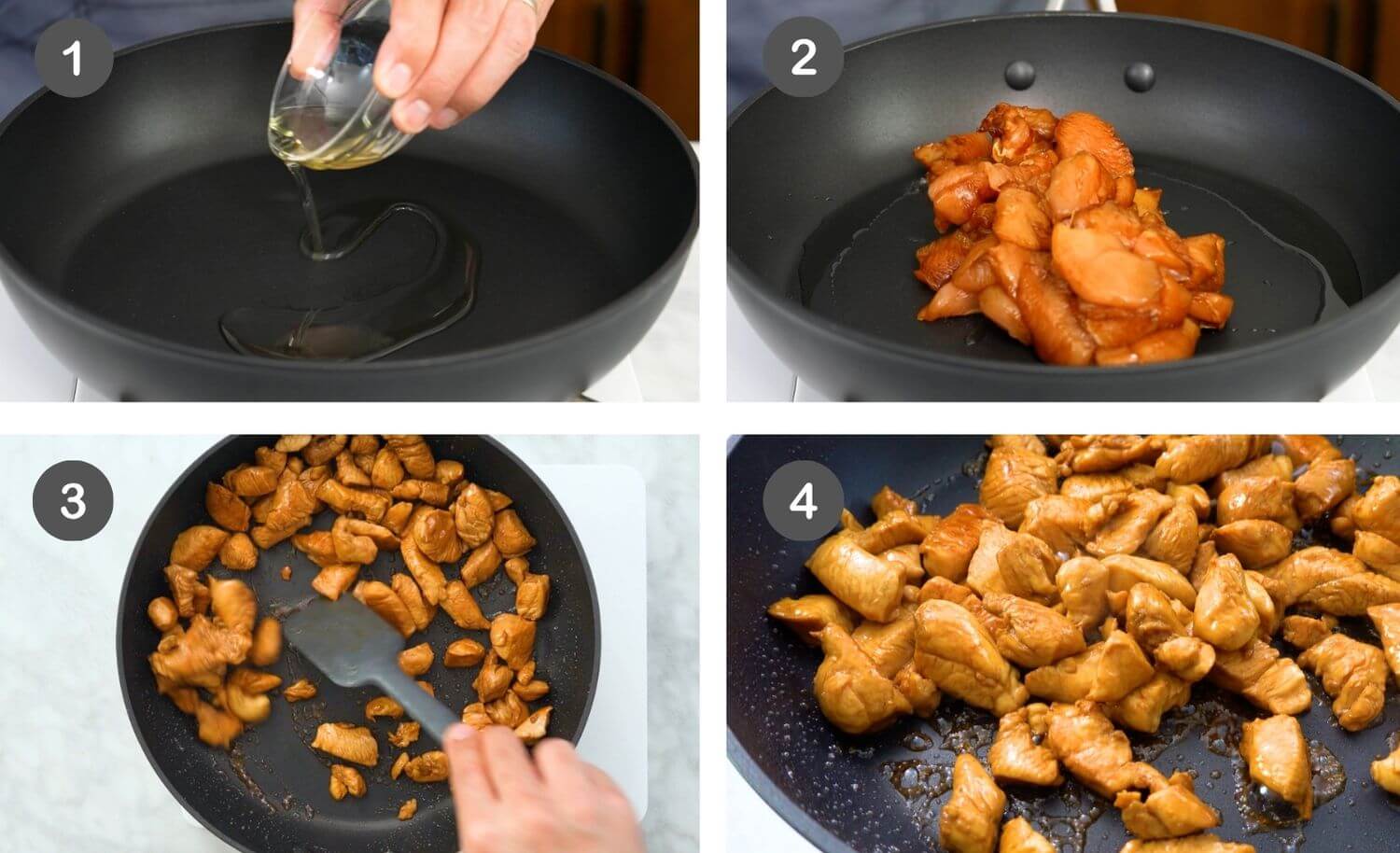Step 3 - Cook the chicken slices