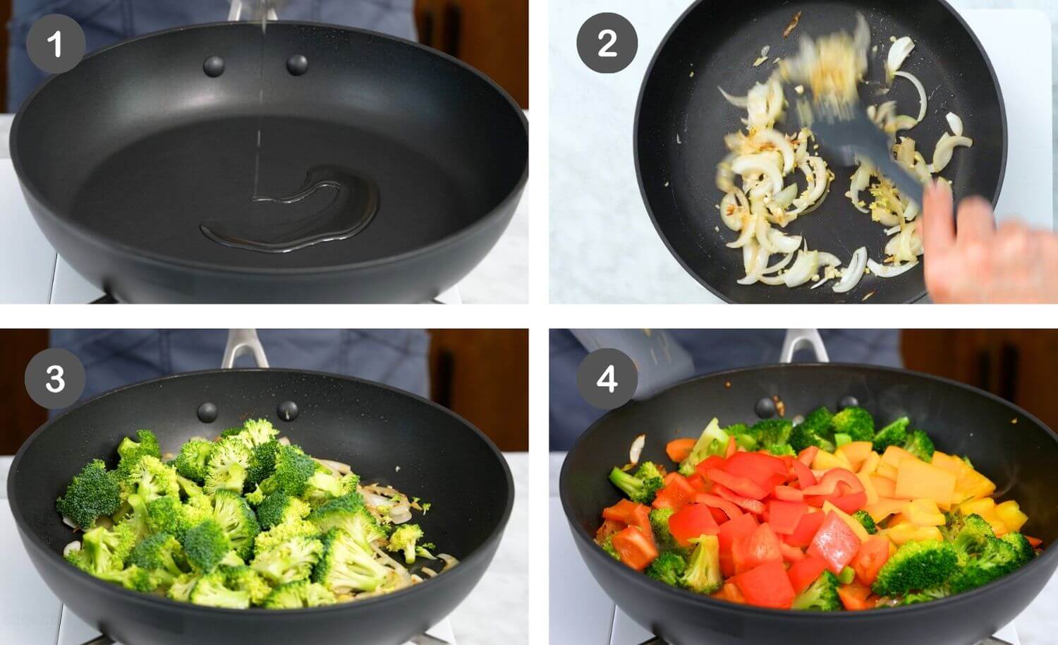 Step 4 - Stir fry the vegetables