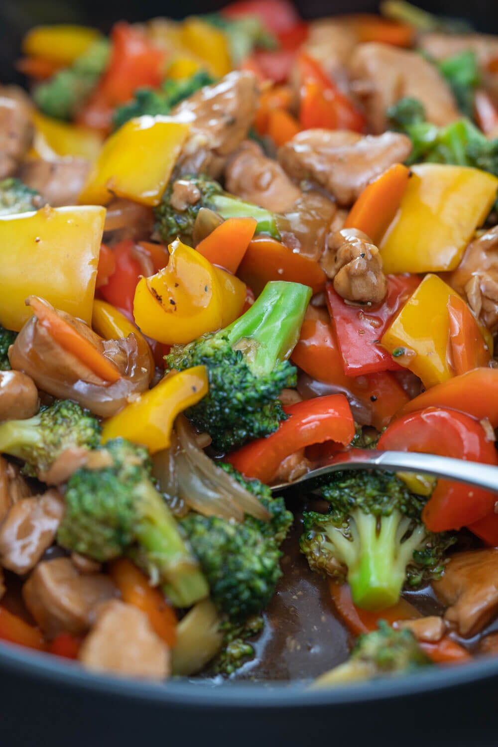 Stir fried chicken and vegetables