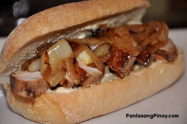 Asian Chicken Barbecue Submarine Sandwich