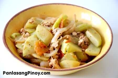 ginisang sayote recipe