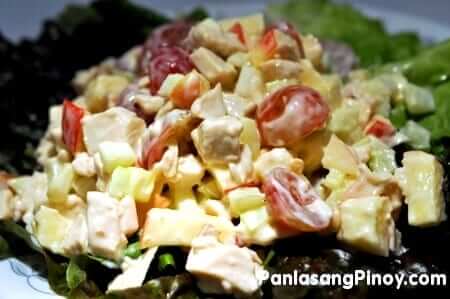 chicken salad with apples and grapes