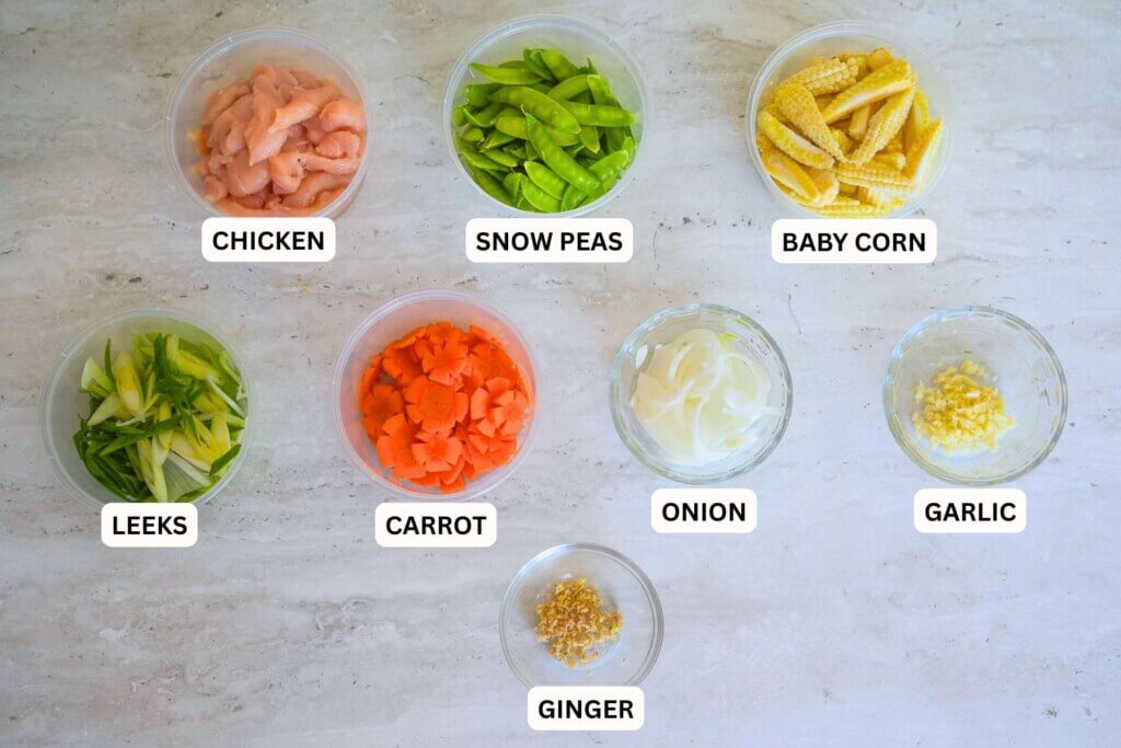 Chicken Stir Fry with Baby Corn Main Ingredients