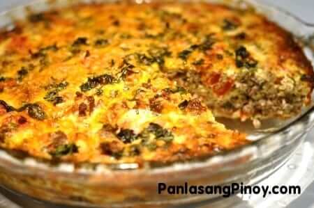 Ground Beef Basil and Tomato Frittata