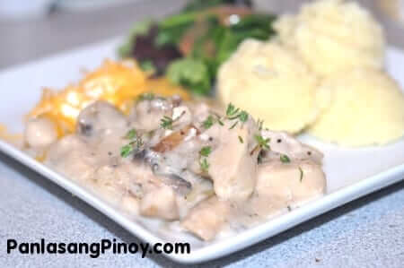 creamy chicken with mushroom recipe