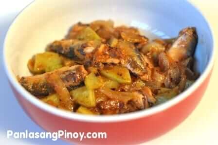 sardines with chayote