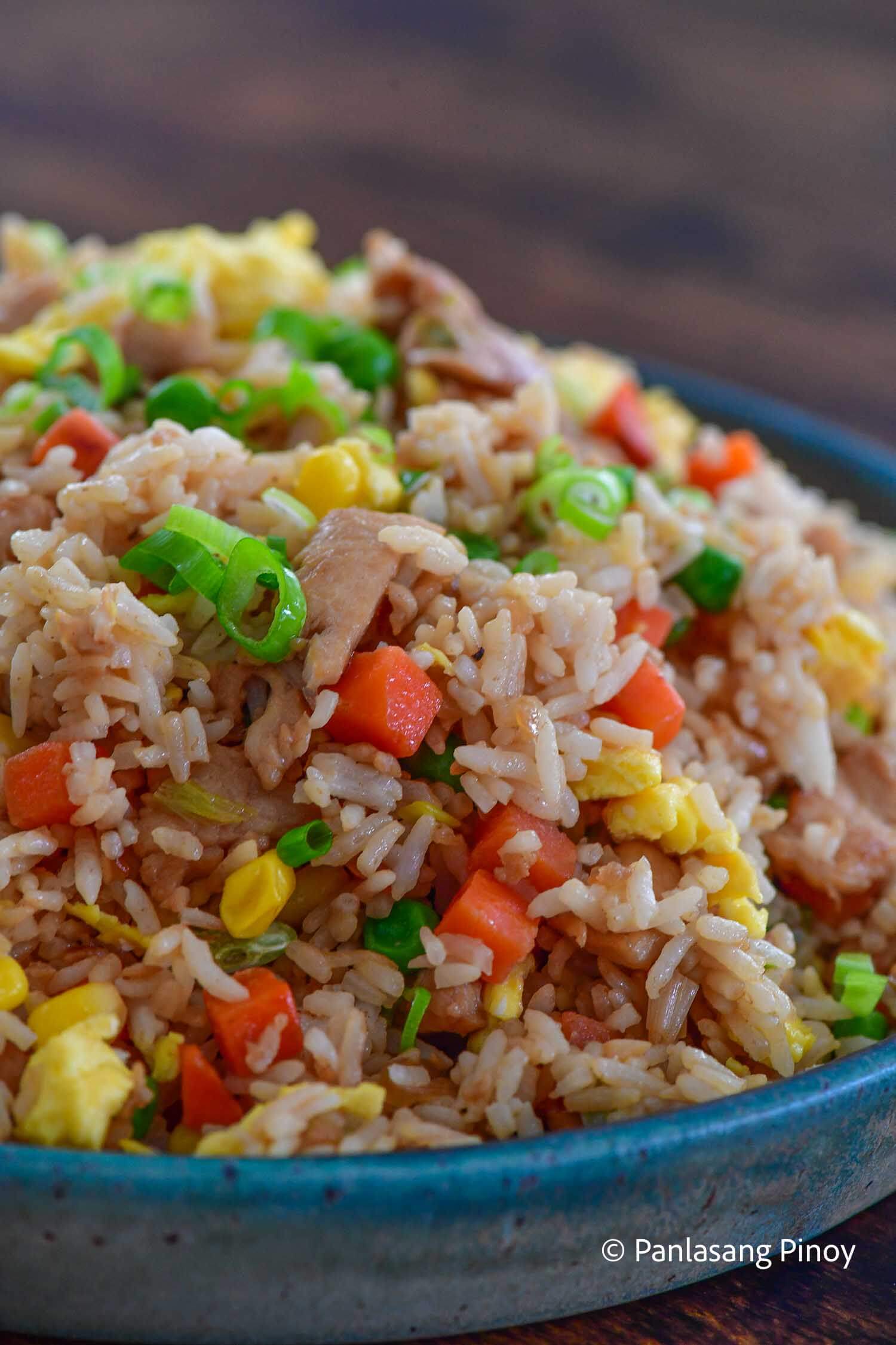 fried rice with chicken and egg