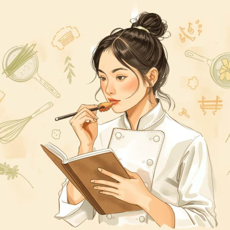 A Chef thinking about recipes to create