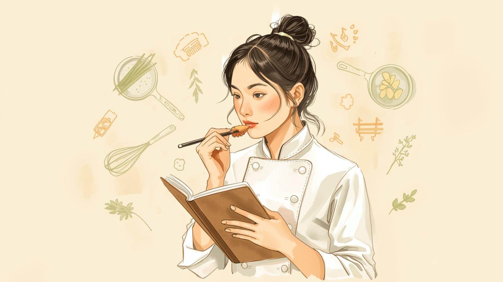 A Chef thinking about recipes to create