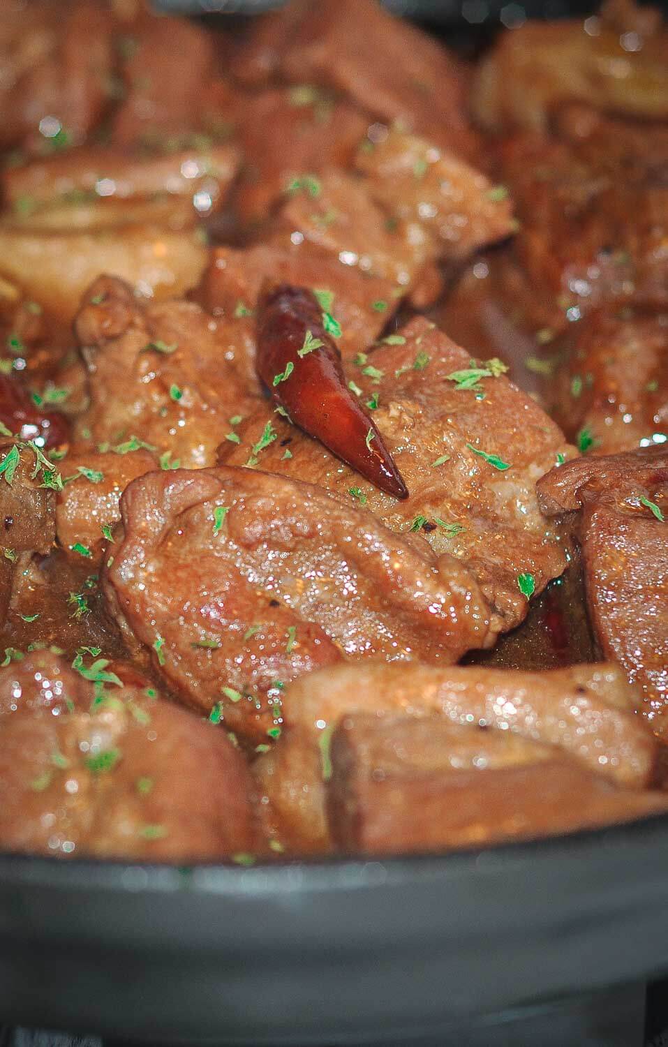 Spicy pork adobo recipe