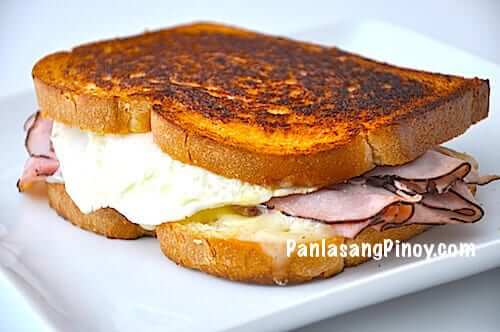 grilled cheese ham and egg sandwich