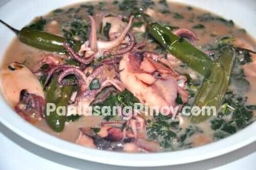 ginataang pusit recipe