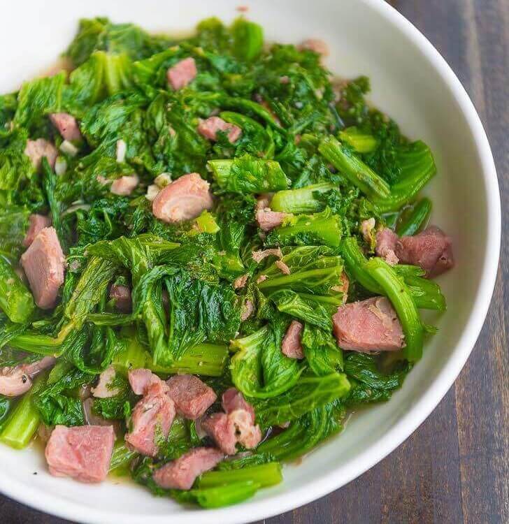 braised collard greens with bacon