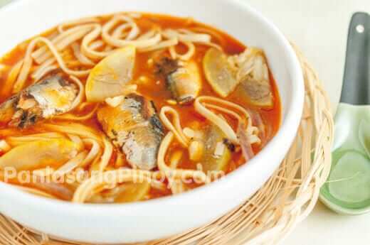 odong noodles with sardines recipe