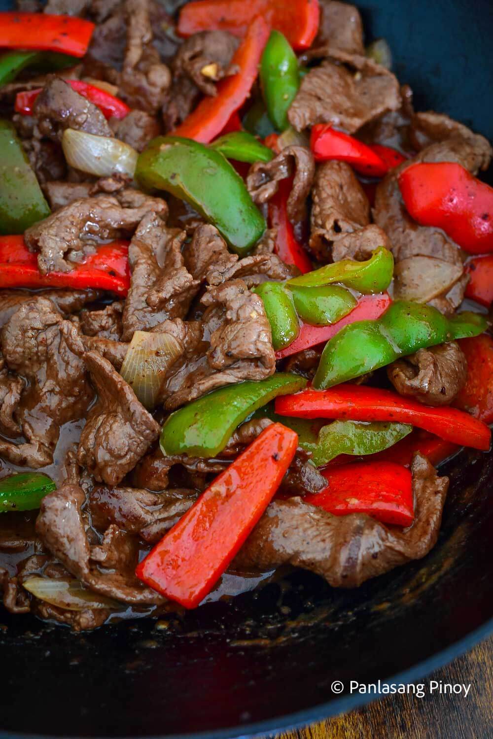 Saucy pepper steak