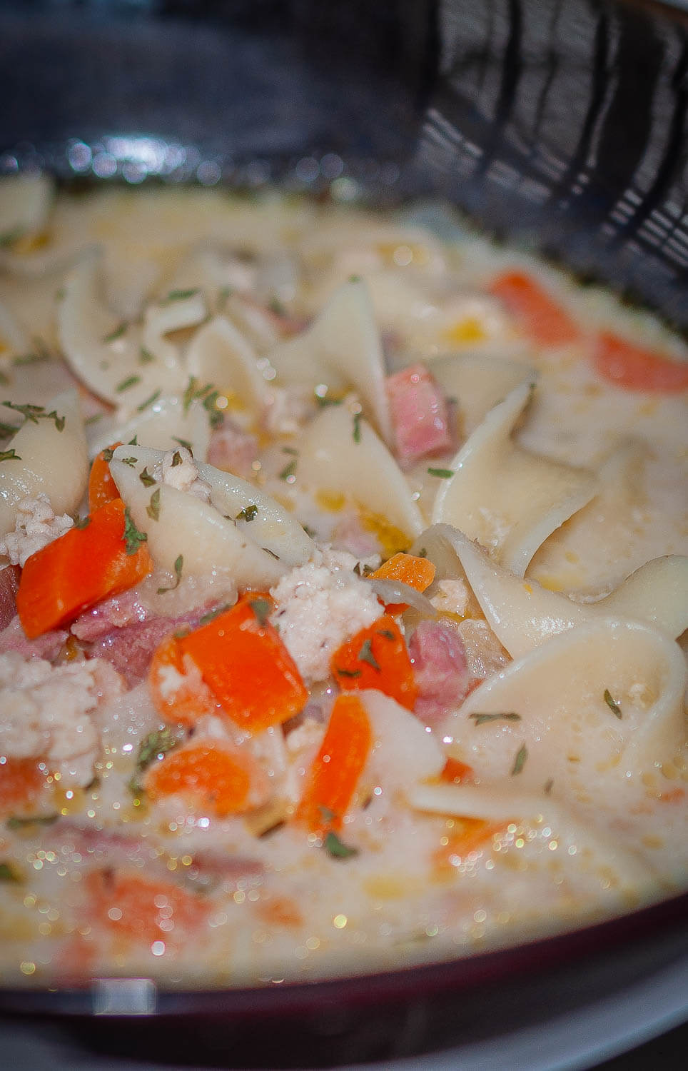 Ground Chicken and Ham Sopas Recipe