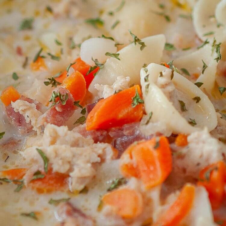 How to cook chicken sopas with ham