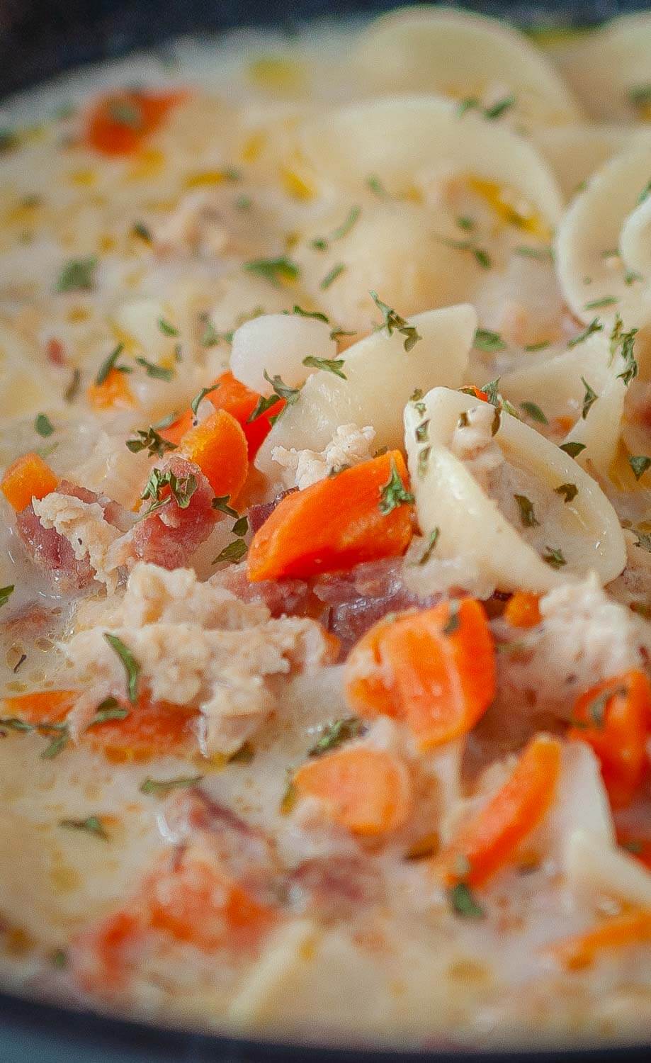 How to cook chicken sopas with ham