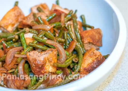 adobong sitaw with tofu