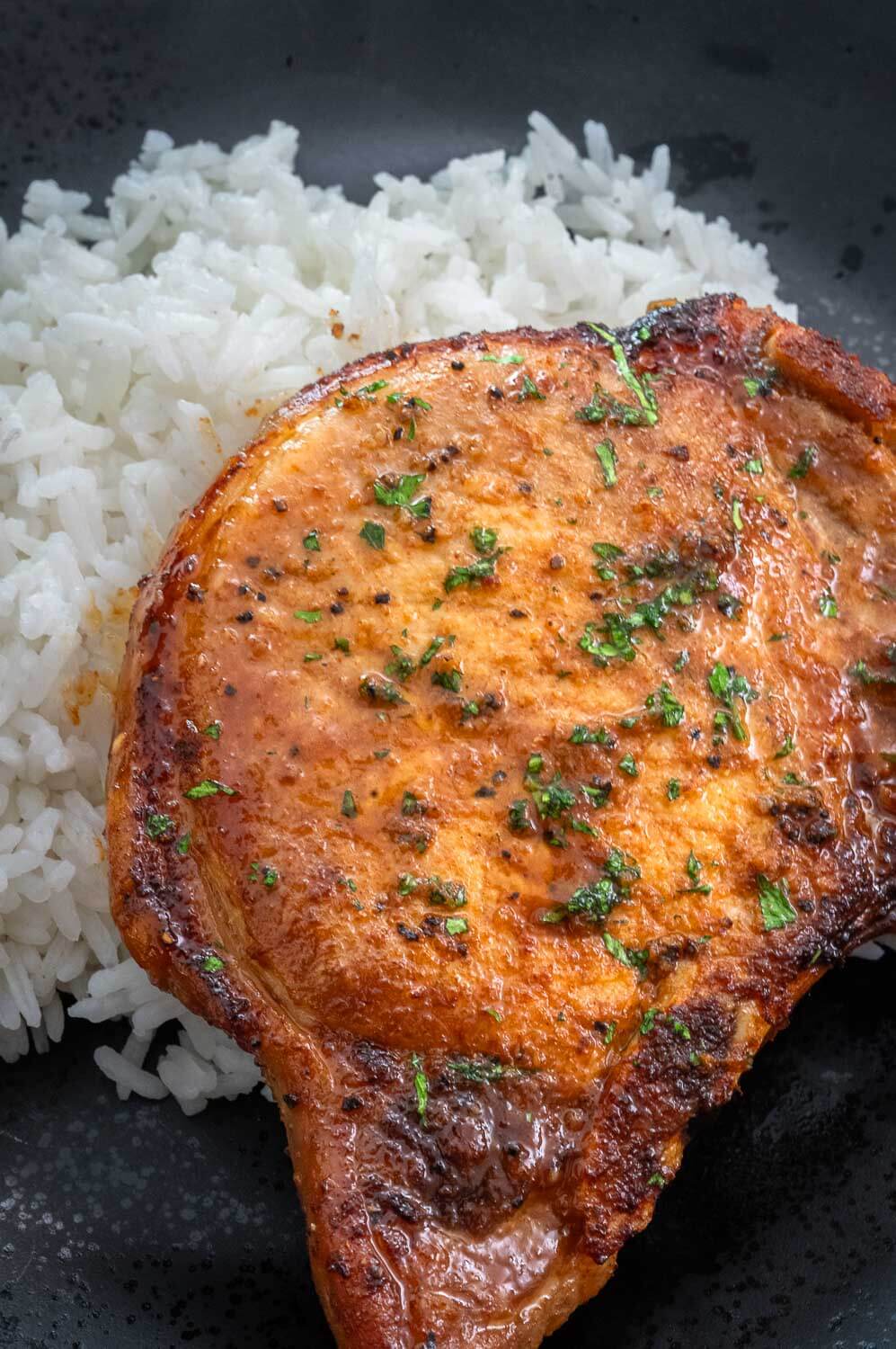 baked pork chop with rice