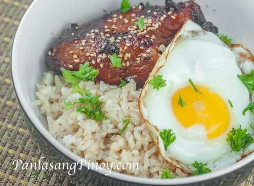 chicken teriyaki with egg and brown rice recipe