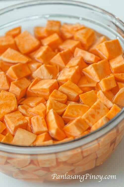 sweet potato cut into cubes