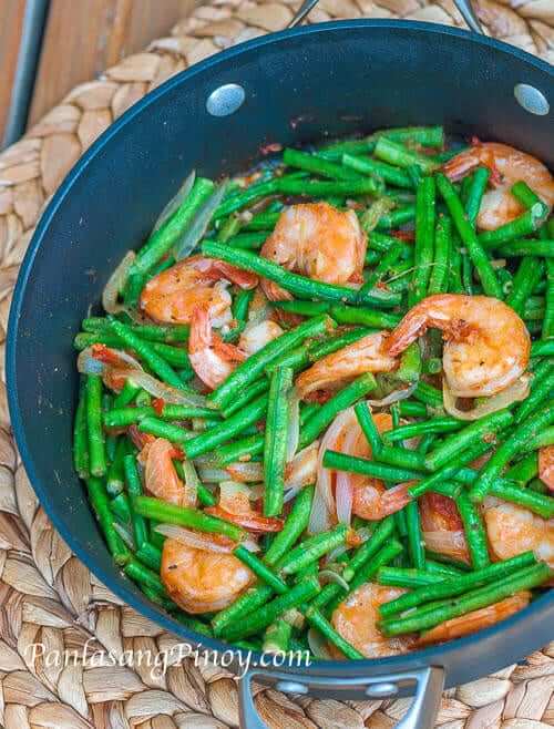 Sauteed Shrimp with String Beans