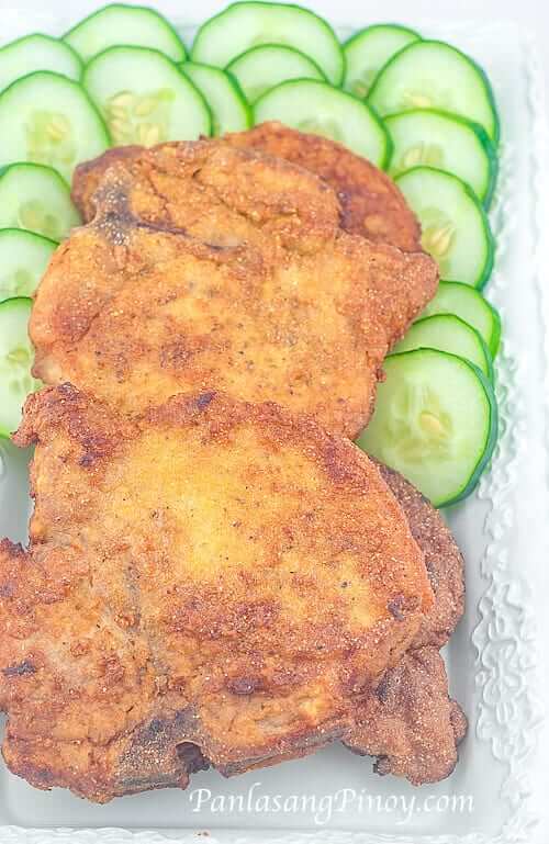 Lightly Breaded Fried Pork Chop - Panlasang Pinoy