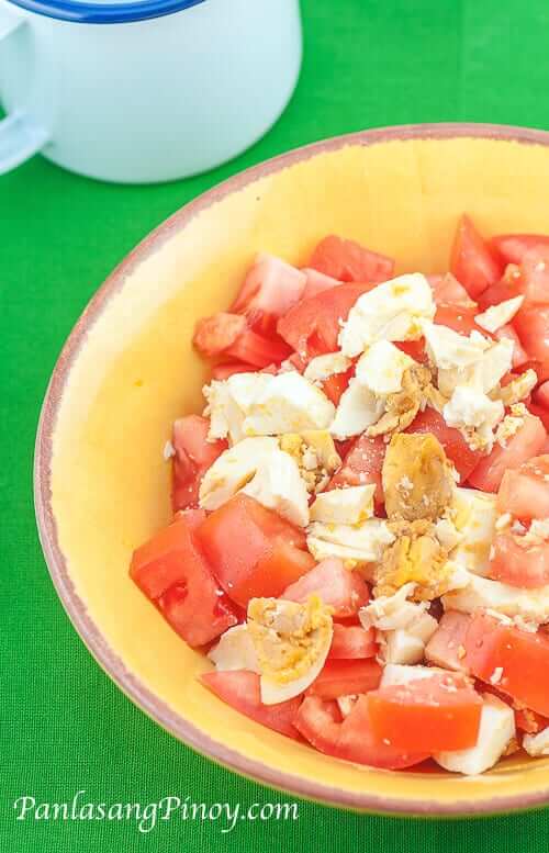Salted Eggs and Tomato Salad