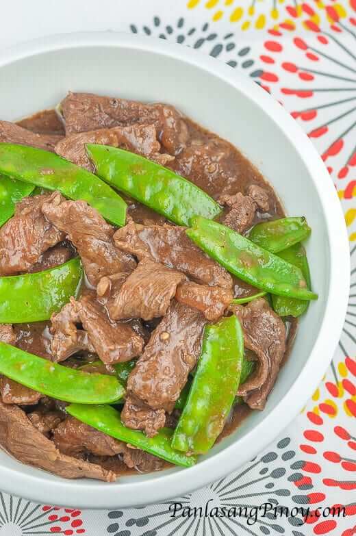 Beef in Oyster Sauce with Snow Peas