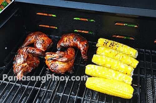 asian grilled chicken and corn
