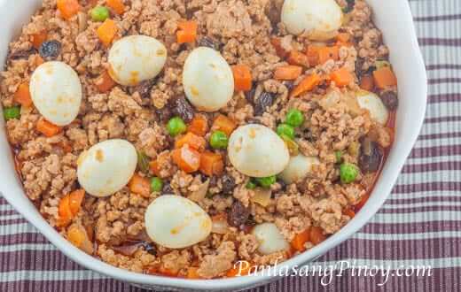 Pork-Giniling-with-Quail-Eggs-Recipe