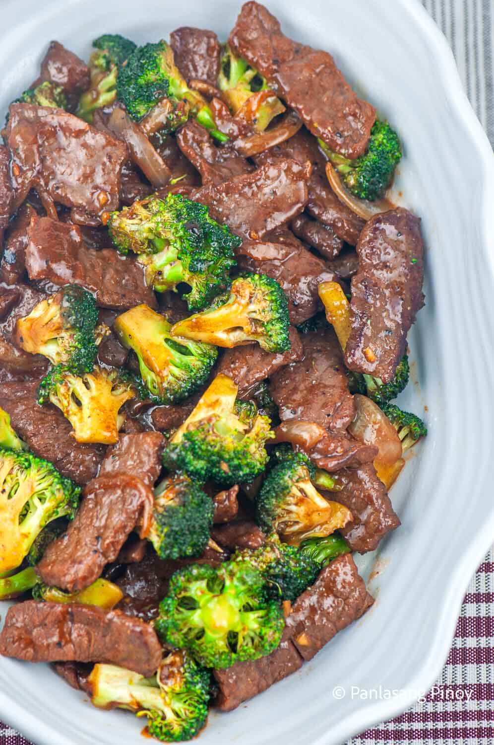 Stir fried beef broccoli