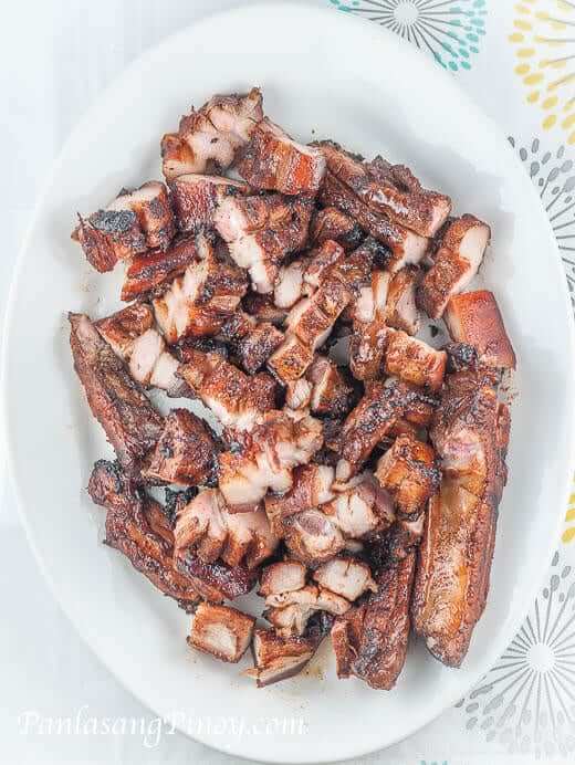 Grilling pork belly outlet on a gas grill