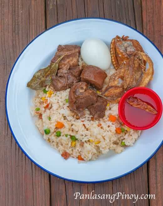 Pork Paksiw with Jeprox and Fried Rice Breakfast