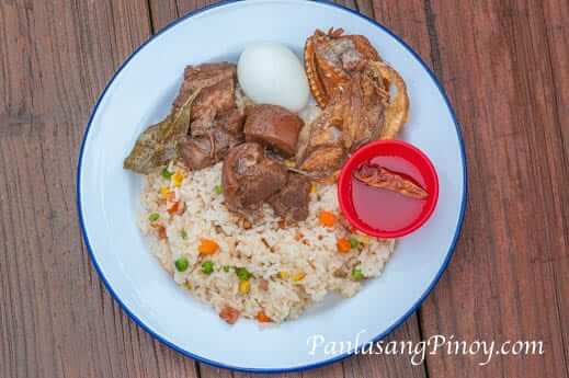 Yummy Pork Paksiw with Jeprox and Fried Rice Breakfast Meal