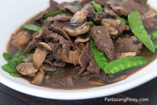 Asian Beef with Mushroom - Panlasang Pinoy