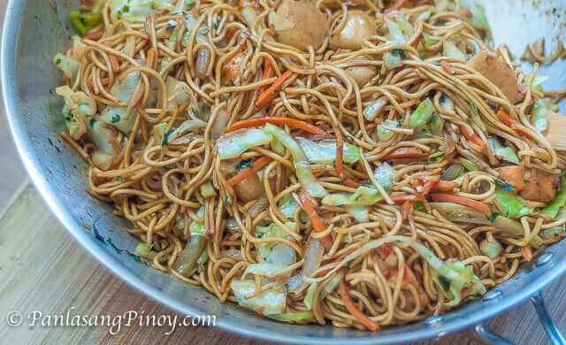 Squid Ball Pancit Canton Recipe Chow Mein Panlasang Pinoy