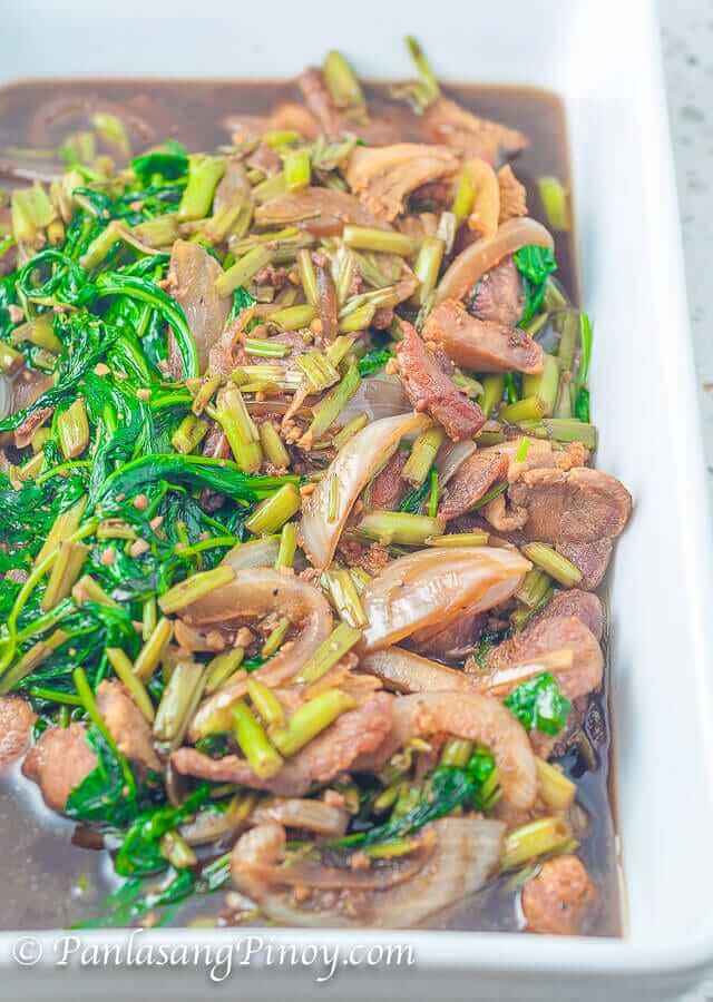 Pork and Water Spinach Guisado