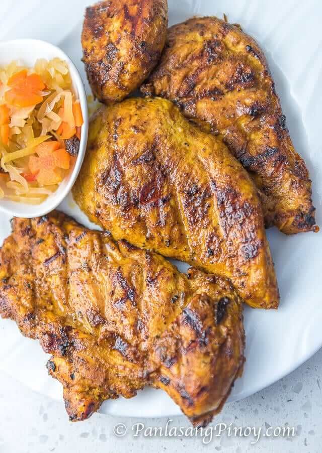 Beer Marinated Grilled Chicken Breast Inasal - Panlasang Pinoy