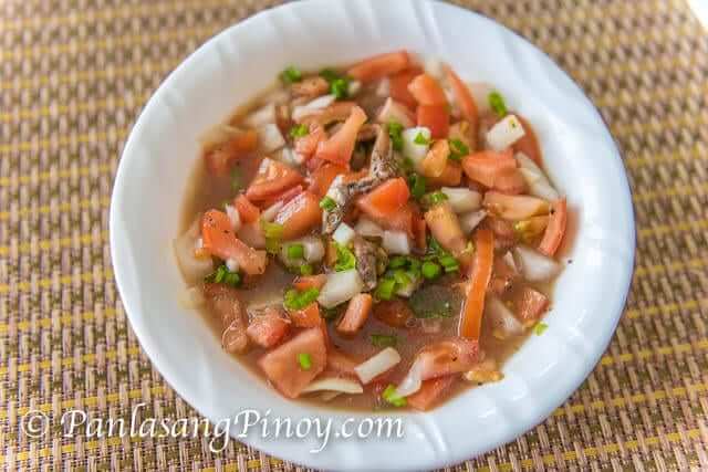 Tomato onion and bagoong isda