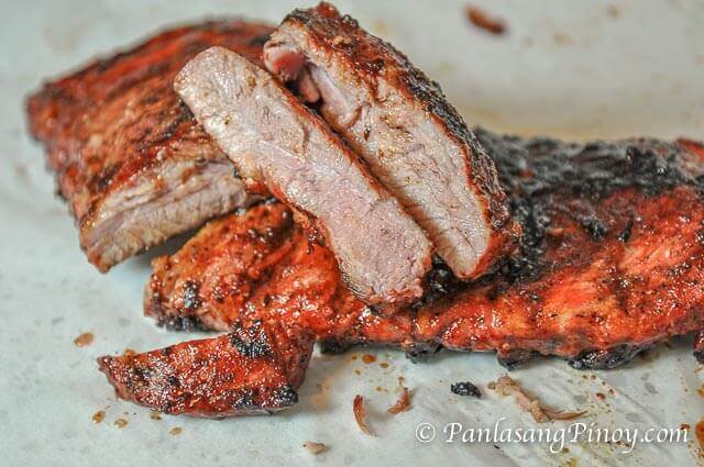 juicy and tender grilled st louis style ribs sliced