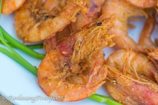 Crispy Nilasing na Hipon (Fried Shrimp Marinated in Wine) - Panlasang Pinoy