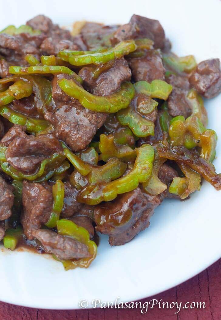 Beef in Oyster Sauce Stir Fry with Ampalaya - Panlasang Pinoy